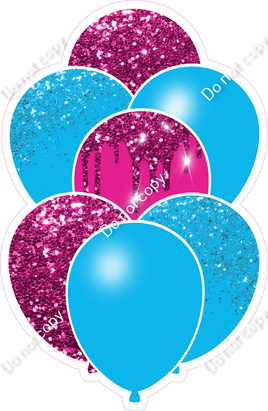 Caribbean & Hot Pink Balloon Bundle