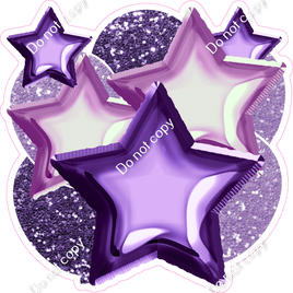 Purple & Lavender Balloon & Star Bundle