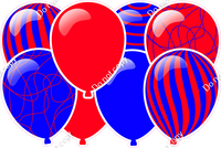 Flat Blue & Red Horizontal Balloon Panel