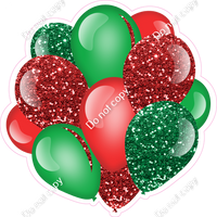 Sparkle - Green & Red Balloon Cluster w/ Variants