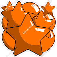 Cartoon Balloon Star Bundle - Orange