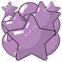 Cartoon Balloon Star Bundle - Lavender