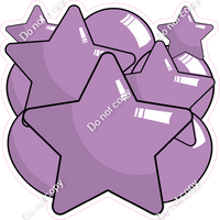 Cartoon Balloon Star Bundle - Lavender