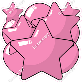 Cartoon Balloon Star Bundle - Bubblegum