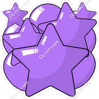 Cartoon Balloon Star Bundle - Lilac