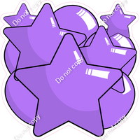 Cartoon Balloon Star Bundle - Lilac