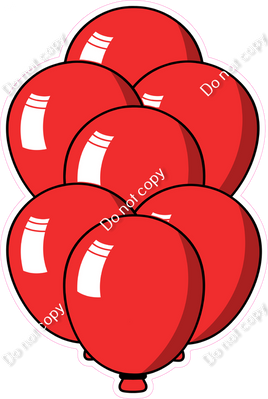 Cartoon XL Balloon Bundle - Red