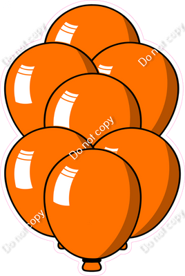 Cartoon XL Balloon Bundle - Orange