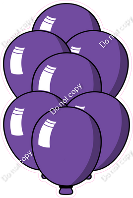 Cartoon XL Balloon Bundle - Purple