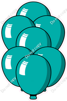 Cartoon XL Balloon Bundle - Teal