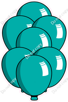 Cartoon XL Balloon Bundle - Teal