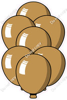 Cartoon XL Balloon Bundle - Gold