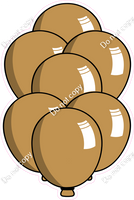 Cartoon XL Balloon Bundle - Gold