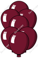 Cartoon XL Balloon Bundle - Burgundy