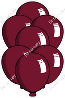 Cartoon XL Balloon Bundle - Burgundy