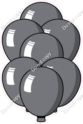 Cartoon XL Balloon Bundle - Silver