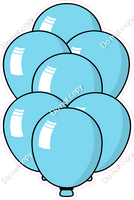 Cartoon XL Balloon Bundle - Baby Blue