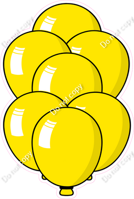 Cartoon XL Balloon Bundle - Yellow