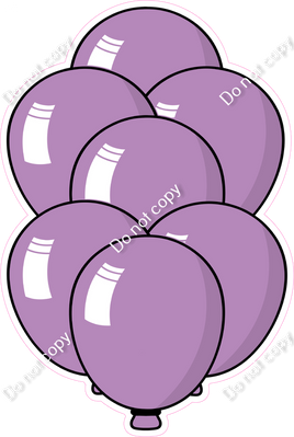 Cartoon XL Balloon Bundle - Lavender