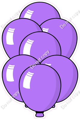 Cartoon XL Balloon Bundle - Lilac