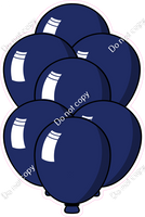 Cartoon XL Balloon Bundle - Navy Blue