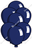 Cartoon XL Balloon Bundle - Navy Blue