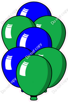 Cartoon XL Balloon Bundle - Green & Blue