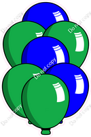 Cartoon XL Balloon Bundle - Green & Blue