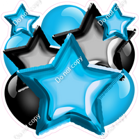 Flat Caribbean & Black Balloon & Star Bundle