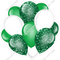 Sparkle - Green & White Balloon Cluster