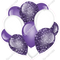 Sparkle - Purple  & White Balloon Cluster