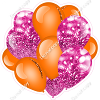 Bokeh - Orange & Hot Pink Balloon Cluster