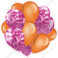 Bokeh - Orange & Hot Pink Balloon Cluster