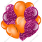 Sparkle - Orange & Hot Pink Balloon Cluster
