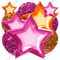 Hot Pink & Orange Balloon & Star Bundle