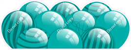 Flat - Teal Balloon Panels