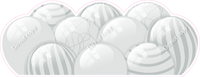 Flat - Light Silver Balloon Panels