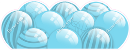 Flat - Baby Blue Balloon Panels