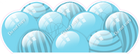 Flat - Baby Blue Balloon Panels