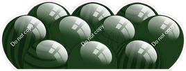Flat - Hunter Green Balloon Panels
