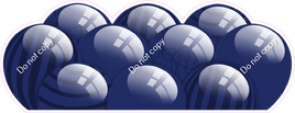 Flat - Navy Blue Balloon Panels