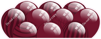 Flat - Burgundy Balloon Panels