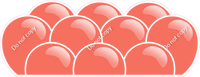 Flat - Coral Balloon Panels