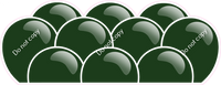 Flat - Hunter Green Balloon Panels