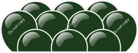 Flat - Hunter Green Balloon Panels