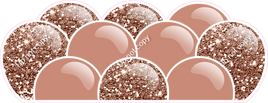 Sparkle - Rose Gold Balloon Panels