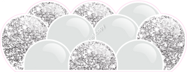 Sparkle - Light Silver Balloon Panels