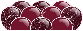 Sparkle - Burgundy Balloon Panels