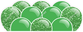 Sparkle - Lime Green Balloon Panels