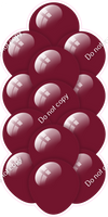 Burgundy - Balloon Tower - Flat
